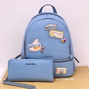 MICHAEL KORS Rhea Medium Embellished Backpack and Continental Wallet Set